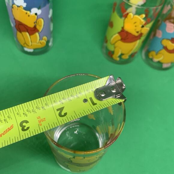 Disney Winnie the Pooh & Friends Drinking Glass Lot of 4 Eeyore Piglet Rabbit - Picture 10 of 10